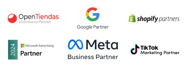 Somos Partners de Google, Meta, OpenTiendas, Shopify, TikTok, Microsoft - Azur360º